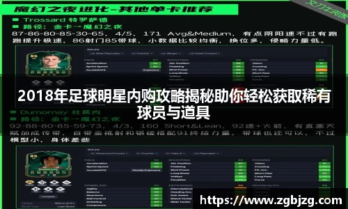 2018年足球明星内购攻略揭秘助你轻松获取稀有球员与道具